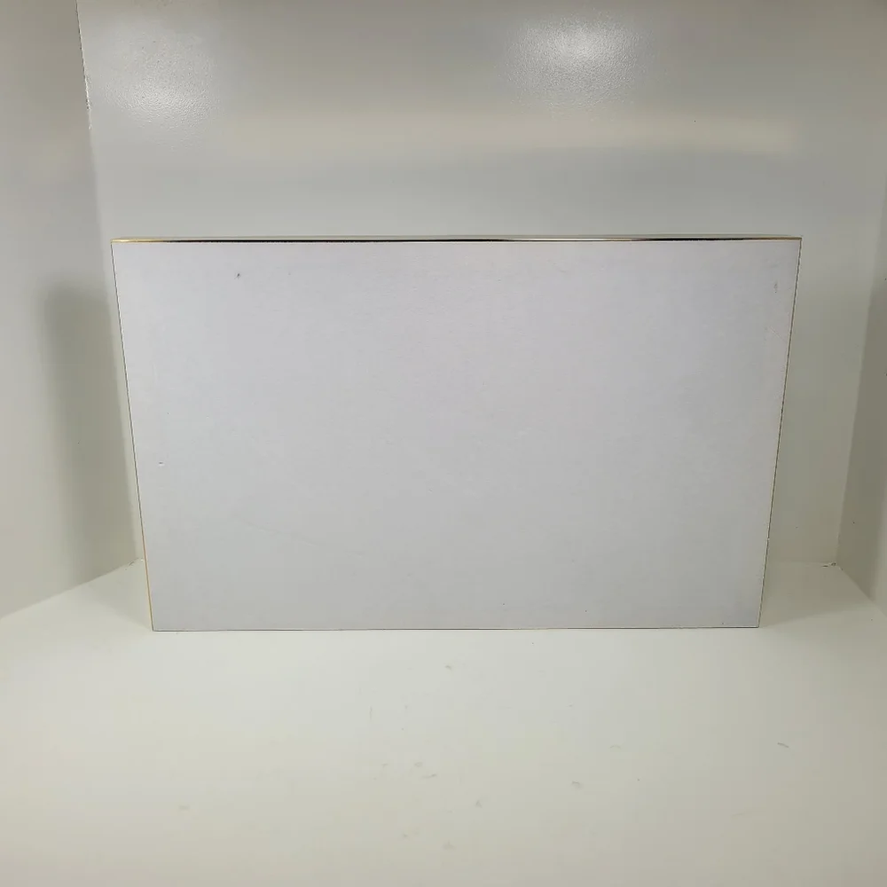 Faux Leather Drawer Organizer with Gold Trim